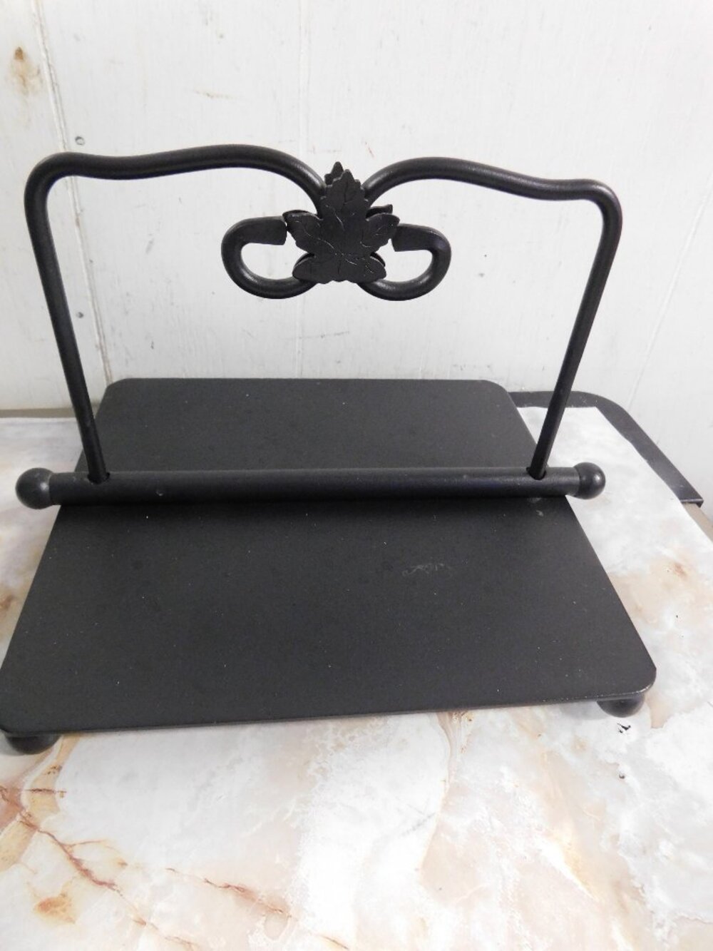 Longaberger Wrought Iron Napkin Holder with Sliding Weight